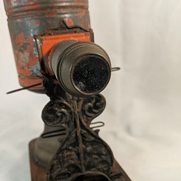 Antique German Magic Lantern Slide Projector 1890s 1880s 19th Century Oil Lamp - Picture 12 of 16